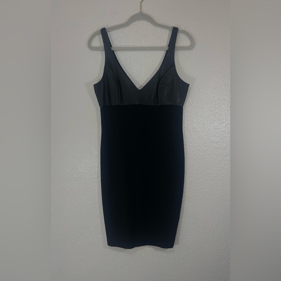 L’AGENCE Lambskin Black Sleeveless Mini Dress Women’s 6 Little Black Dress LBD - Picture 1 of 15
